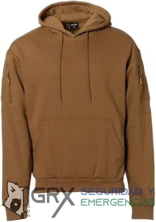 Sudadera Tactica con capucha Miltec Dark Coyote - Imagen 3