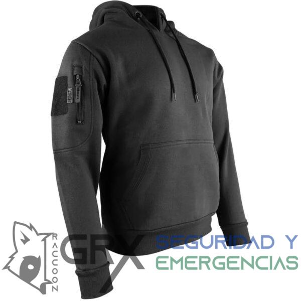 Sudadera Tactica con capucha Miltec Negra